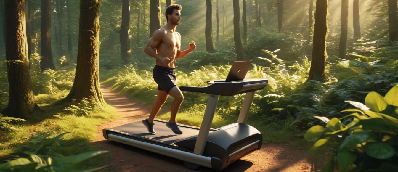 running in the woods